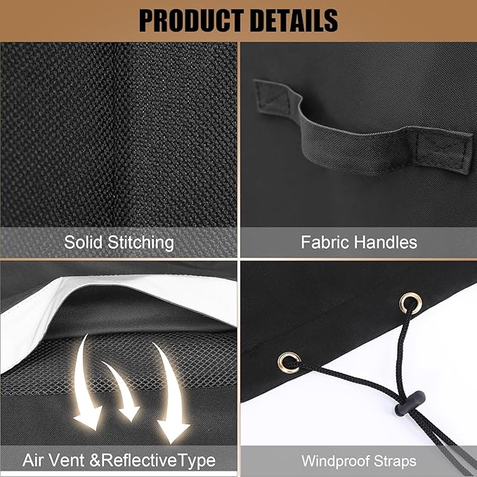 Upgraded Grill Cover for Pit Boss 850 DX, 820 Competition Series, Z Grill 700, 600D Wood Pellet Smoker Cover for 820 Deluxe, 820D, 820FB, Sportsman 820 Series Wood Pellet Grills