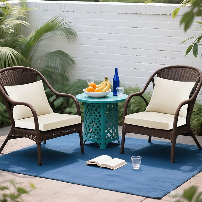 Outdoor Seat Cushion Set 22 x 22 In, Water-Resistant & Fade-Resistan, Patio Furniture Cushions with Removable Cover Deep Seat & Back Cushion with Handle and Adjustable Straps for Chair Sofa,1PC