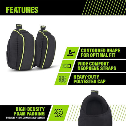 AWP Pro Flooring Knee Pads | Professional Grade Work Knee Pads with High-Density Foam Padding for All-Day Comfort | One Size