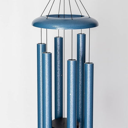 Corinthian Bells by Wind River – 44 inch Sky Blue Wind Chime for Patio, Backyard, Garden, and Outdoor Decor (Aluminum Chime) Made in The USA