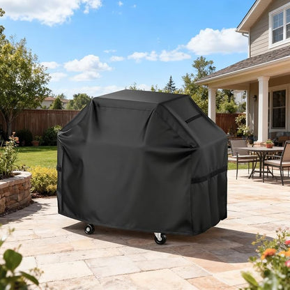 LBTING Grill Cover, 52-inch Heavy Duty 300D Oxford Waterproof Windproof UV Resistant BBQ Gas Grill Cover for Outdoor Barbecue Fit Most Brands Weber, Brinkmann, Char Broil, Holland