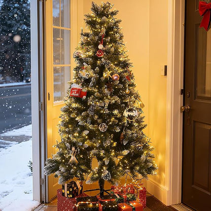 500 LED Warm White Christmas Lights: 49Ft Twinkle Lights for Christmas Tree with Remote - Waterproof Fairy Lights Firecracker Plug in String Lights for Garden Wedding Party Indoor & Outdoor Use