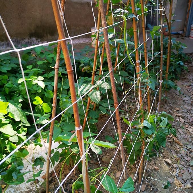 5x350ft Garden Trellis Netting - Heavy-Duty Polyester Outdoor Plant Support Netting for Climbing Plants, Vegetables and Fruits, Hydroponic Growing