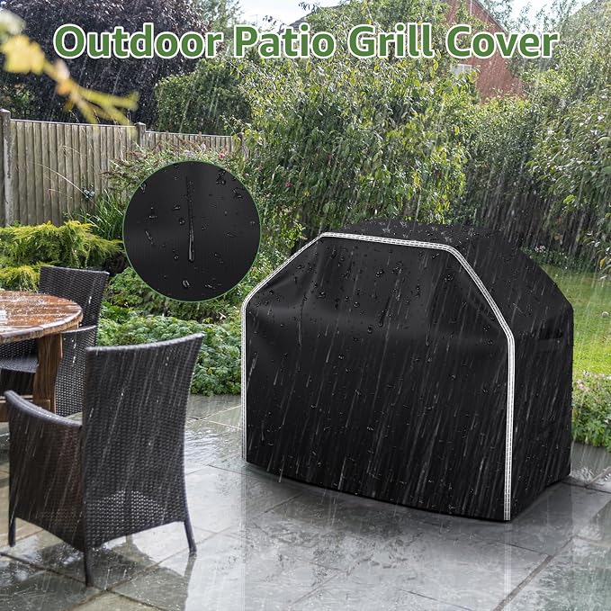 BOLUO Grill Cover for Outdoor Grill 55 inch Heavy Duty 600D, Waterproof BBQ Grill Cover Outside, Barbecue Grill Cover UV & Fade Resistant, Gas Grill Covers for Weber,Nexgrill