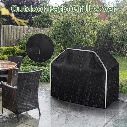 BOLUO Grill Cover for Outdoor Grill 55 inch Heavy Duty 600D, Waterproof BBQ Grill Cover Outside, Barbecue Grill Cover UV & Fade Resistant, Gas Grill Covers for Weber,Nexgrill