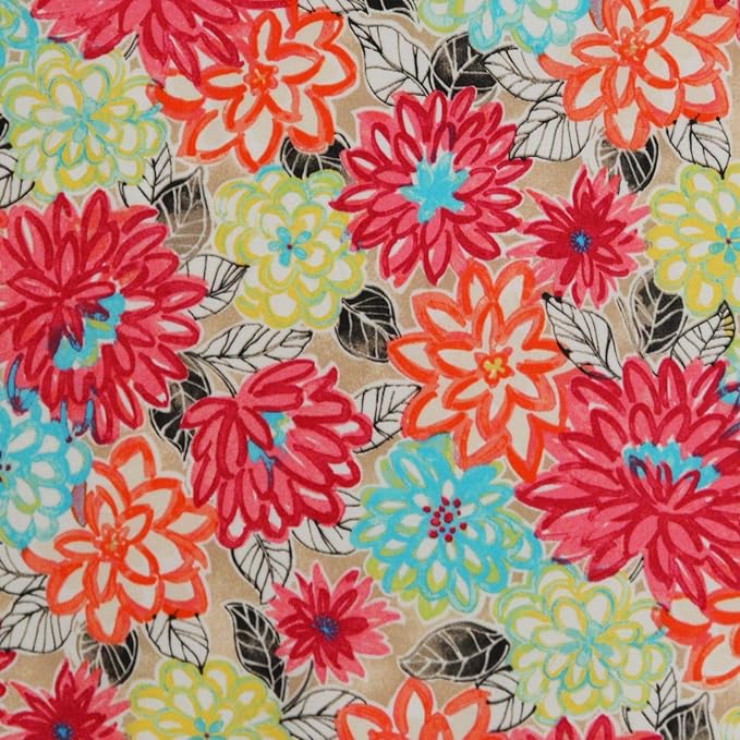 RSH DECOR Deep Seating Cushion with Pillow Back | 23” x 25” Seat | Water and Fade-Resistant Spun Fabric | Outdoor Chair Cushion Set for Patio Furniture | Artistic Floral