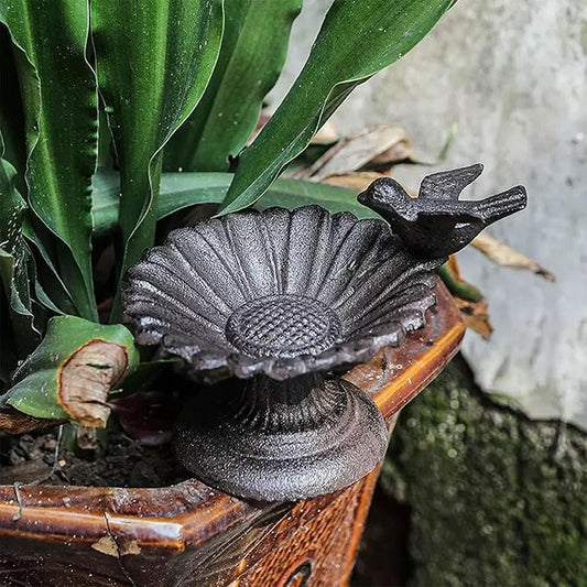 Cast Iron Bird Feeder Tray – Vintage Style Bird Feeder, Heavy Duty, Weatherproof, Outdoor Garden Décor