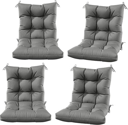 Patio Seat&Back Chair Cushions for Outdoor Furniture，Comfortable Cushions for Rocking/Dining/Lawn Chair-Set of 4