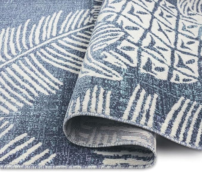 Tommy Bahama Malibu Pineapple Coastal Indoor/Outdoor Area Rug, Navy/Ivory, 7'10"x10'2"