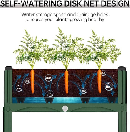 Planter Box Raised Garden Bed with Reinforced Support Rods, Drainage Grid, Multi-Combination Options for Vegetables, Flowers, and Herbs, Ideal for Balcony, and Patio Gardening