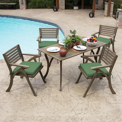 Arden Indoor/Outdoor Seat Or Rocking Chair Cushion, 19 x 18, Water Repellent, Rain Proof, Fade Resistant Cushion for Rocking Or Dining Chairs Bright Moss Green Leala