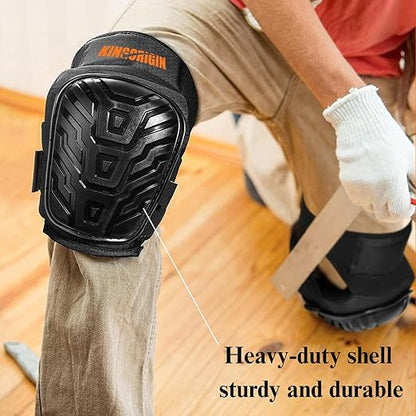 Professional Knee Pads for Work, Construction Gel Knee Pads, with Soft Duty Foam Padding, Heavy-duty Shell and Anti-Slip Straps for Indoor, Outdoor Gardening, Flooring, Cleaning, Tiling