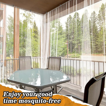 ANPHSIN 2Pcs 13x10ft Ultra fine Mosquito Net for Patio - Mesh Netting Screen for Outdoor Garden Porch Balcony, Protects Skin & Plants from Bugs, Birds, White