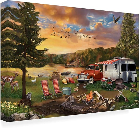 Outdoor Canvas Art - GL Studio 'Wilderness Splendor' Wall Art for Outdoor Spaces, Patios, or Gardens by Trademark Fine Art