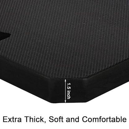 Hacaroa 3 Pack Extra Thick Kneeling Pad, EVA Foam Garden Kneeler Comfortable Knee Pad Cushion for Work, Gardening, Baby Bath, Exercise, Yoga, Water Resistant, Black