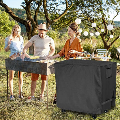 Outdoor Prep Cart Cover for Nuuk 42 Inch Outdoor Kitchen Island and BBQ Serving Cart,Heavy Duty Waterproof Patio Prep Table Cover Grill Carts Covers