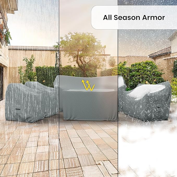 Covers & All Patio Furniture Cover, 5 Piece Outdoor Furniture Covers, Water-Repellent UV & Weather-Resistant Covers for Sofa, Loveseat, Chairs & Coffee Table