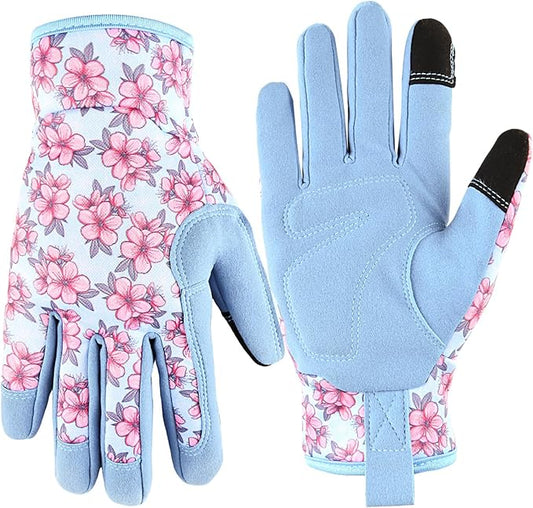 Gardening Work Gloves, Flexible and Breathable Garden Gloves, Gardening Gifts for Women, Machine Washable