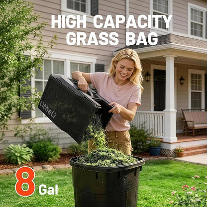Litheli 14 Inch Battery Lawn Mower, Lightweight Push Mower with 5.0Ah Battery, Easy-Start Cordless Grass Cutter for Small Yards