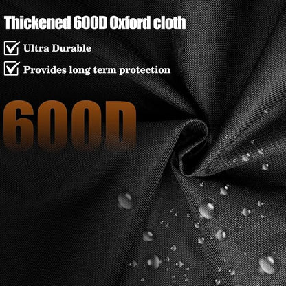 QuliMetal 7112 Grill Cover for Weber Q2000, Q2200, Q2400, Q2000N+, Q2800N+, Q300, Q320, Q3000, Q3200 Gas Grills, Heavy Duty BBQ Gas Grill Cover, 600D