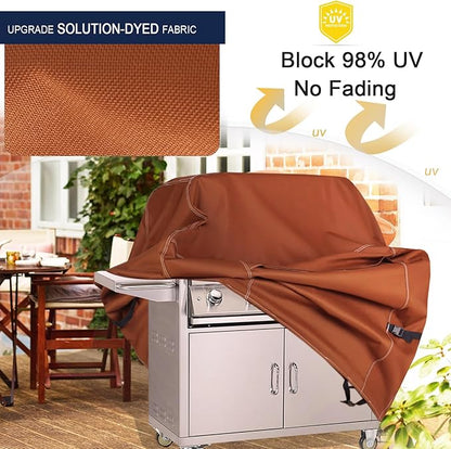 NettyPro Grill Cover Heavy Duty Waterproof 72 inch, Outdoor 3-5 Burners Gas BBQ Cover for Outside Weber, Char-Broil, Brinkmann, Nexgrill Large Barbecue, Black