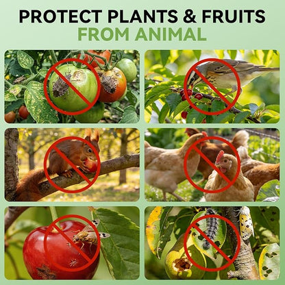 4 Pack Bird Netting for Garden Protection with Zipper & Drawstring - Garden Netting Pest Barrier 3.3x2.7FT,Cover for Blueberry Bushes Tomato Fruit Tree and Plants Protection from Insect Mosquito Birds