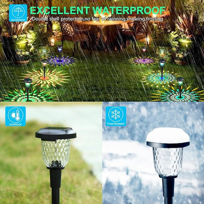 Solar Outdoor Lights,6 Pack Dream Dynamic Solar Pathway Lights,Waterproof Color Changing Walkway Lights Maintain 10 Hours of Lighting for Garden, Landscape, Path, Yard, Patio, Driveway