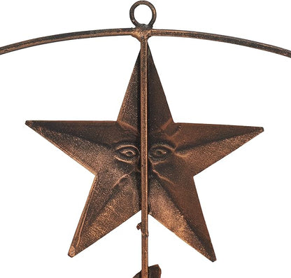 Deco 79 Metal Sun and Moon Home Wall Decor Indoor Outdoor Wall Sculpture with Stars, Wall Art 21" x 1" x 21", Bronze