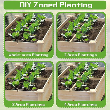 48x24x31IN Elevated Wooden Raised Garden Bed with Legs, Reinforced Large Planter Box for Vegetable Flower Herb Outdoor, Standing Growing Bed forGardening/Backyard/Patio/Balcony, Liner Included