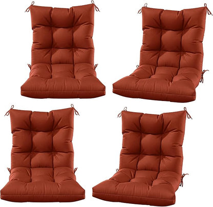 Patio Seat&Back Chair Cushions for Outdoor Furniture，Comfortable Cushions for Rocking/Dining/Lawn Chair-Set of 4