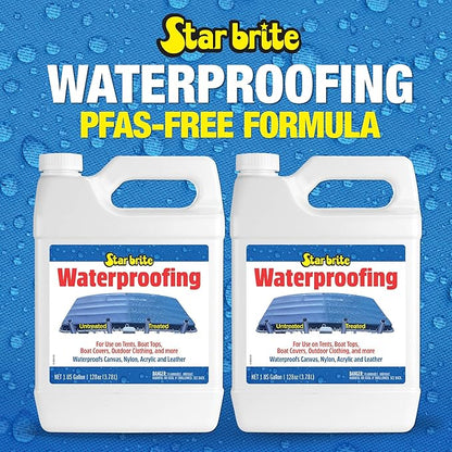 STAR BRITE Waterproofing Spray, Waterproofer + Stain Repellent + UV Protection for Boat Covers, Car Covers, Bimini Tops, Tents, Jackets, Backpacks, Boots, Awnings, Patio Covers & More