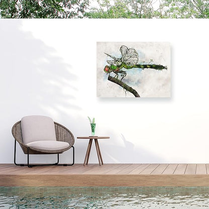 Outdoor Canvas Art - Barrett Biggers 'Dragonfly' Wall Art for Outdoor Spaces, Patios, or Gardens by Trademark Fine Art