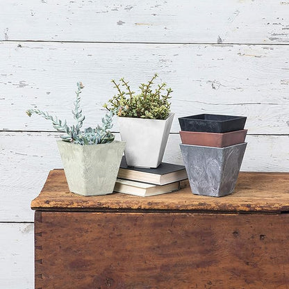 Novelty Artstone 35069 Ella Square Planter, Rust 6"