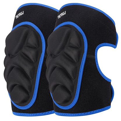 Knee Pad Women Men for Gardening House Working, Floor and Carpet Cleaning, Construction Work, Cleaning Knee Pads With High Elastic Fabric Black with Blue Edge S
