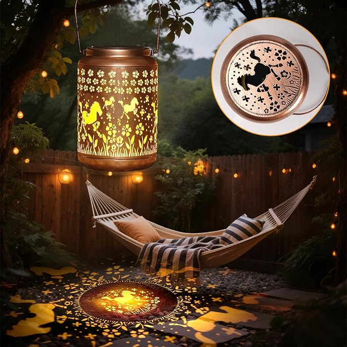Horse Solar Lantern Outdoor Horse Decor Garden Decor Waterproof Light Hanging Solar Lights Yard Decor, Christmas Gifts, Gifts for Women, Gifts for Mom, Gifts for Grandma, Horse Gifts