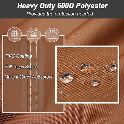 NettyPro Grill Cover Heavy Duty Waterproof 72 inch, Outdoor 3-5 Burners Gas BBQ Cover for Outside Weber, Char-Broil, Brinkmann, Nexgrill Large Barbecue, Black
