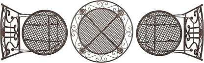 SAFAVIEH PAT5028A Outdoor Collection Semly Pearl White 3-Piece Bistro Set