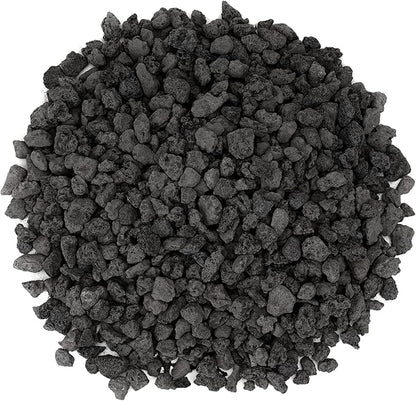 Mr. Fireglass Natural Lava Rock, 0.3"- 0.6" Small Volcanic Lava Rock for Indoor & Outdoor Fire Pits, Fireplaces, Fire Bowls & Fire Table, Decorative Garden Landscaping, Potted Plants -10 Pounds, Black