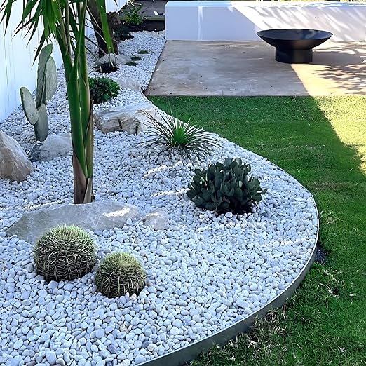 Mulctun 45LB Natural Grey Gravel, 0.8"-1.8" River Rocks,Decorative Pebbles for Indoor Outdoor Planters, Terrarium Rocks in Bulk,Aquarium Gravel for Pathways Backyard Walkways Landscaping Fish Tank