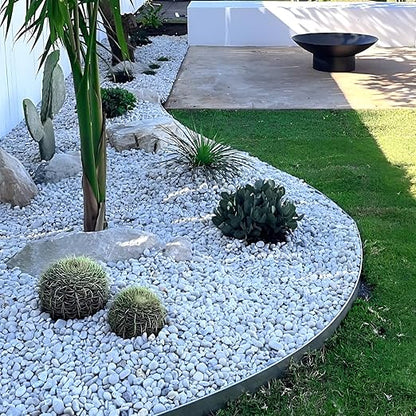 Mulctun 45LB Natural Grey Gravel, 0.8"-1.8" River Rocks,Decorative Pebbles for Indoor Outdoor Planters, Terrarium Rocks in Bulk,Aquarium Gravel for Pathways Backyard Walkways Landscaping Fish Tank