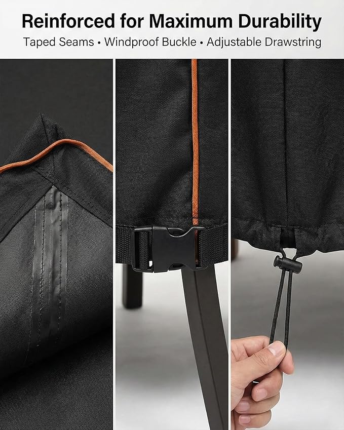 Outdoor Waterproof Patio Chair Covers, Heavy Duty oxford coating Weather Resistant Patio Furniture Covers 600D 35W x 37D x 36H inches 2-Pack, Black