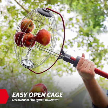 GARDEN WEASEL Large Nut Gatherer Roller – Nut Collector Tool for Walnuts, Tennis Balls and More – Yard Picker Upper with Durable Cage and Ergonomic Handle - Newest Model