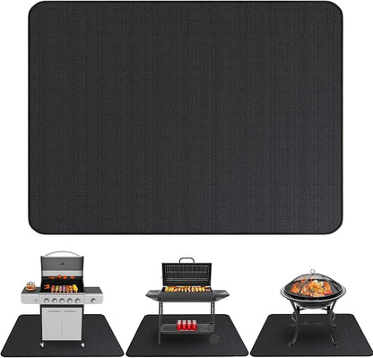 Under Grill Mats for Outdoor Grill (76 x 52 inch) Double-Sided Mat for Under Fire Pit Mat the Perfect Grill Matt for Outdoor Grill Deck Protector and BBQ Matt for Under Grill Mat for Deck