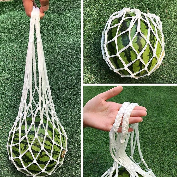 Belit 10 Pack Melon Hammock net Bag to Prevent Falling,Perfect for Growing Cantaloupe Pumpkin Watermelon in Vertical Garden White
