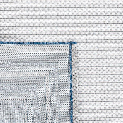 SAFAVIEH Courtyard Collection 2' x 3'7" Ivory/Navy CY8475 Indoor/ Outdoor Waterproof Easy Cleaning Patio Backyard Mudroom Accent Rug