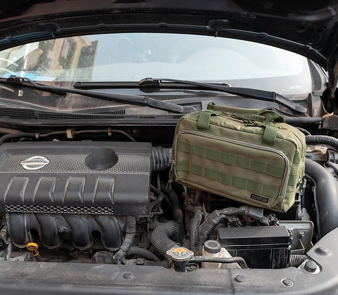 Coreflex 12-Inch Heavy Duty Tool Bag,Tactical,Gear,Range, EDC, Tool Bag for cars, Multi-Purpose Work Bag for Mechanics, Electrician, Carpenters, Builders, Plumbers (Olive Green)