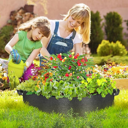 ZtohPyo 50 Gallon Plant Grow Bags, Large Fabric Raised Garden Bed with Handles, Durable Garden Beds Planters Aeration Gardening Container to Grow Vegetables for Outdoor Plants