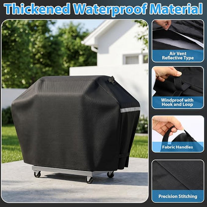 Utheer 60 Inch Grill Cover for Nexgrill 720-0830H 720-0888S 720-0888N 3, 4, 5 Burners Gas Grills, Dyna Glo DGF493PNP-D, for Weber Brinkmann CharBroil Jenn Air and More, Heavy Duty Waterproof
