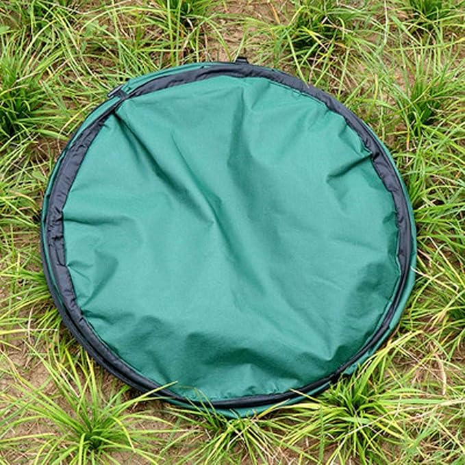 56-Gallon Canvas Garden Waste Bag Bucket 3Packs, Reusable Yard Leaf Bag Holder, Heavy-Duty Gardening Container, Collapsible Outdoor Tote Trash Basket