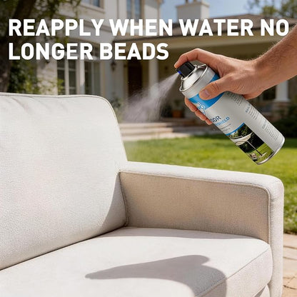 Outdoor Fabric Protector Spray: Waterproof & UV Protection for Patio Furniture, Upholstery, Cushions, Umbrellas – Long Lasting Water Shield, 12.8oz